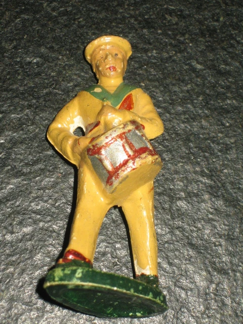 Figurine Motocycliste Starlux WW1 - Composition Blanc De Meudon, 54mm - Collection Première Guerre Mondiale