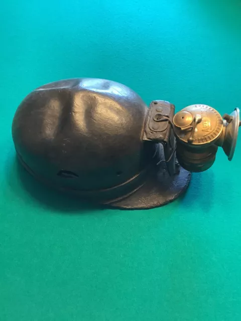 Miners Helmet with Auto Lite 1930s