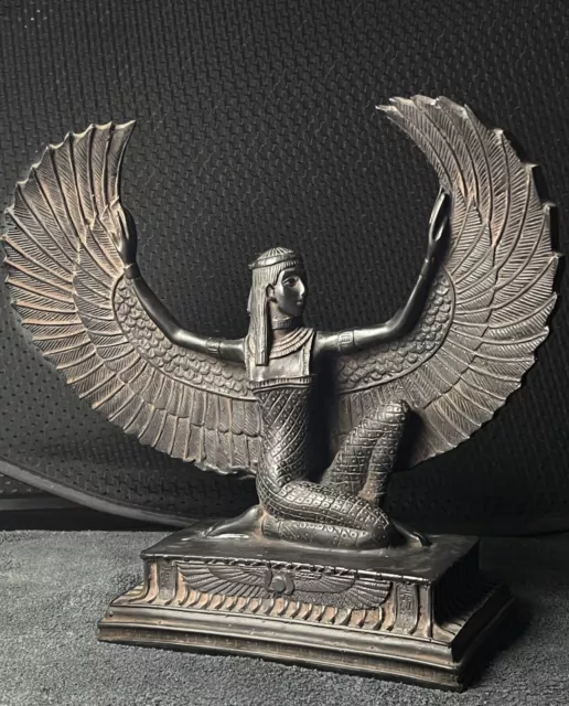 Winged Isis Statue from Egypt , Unique piece for the Egyptian Goddess