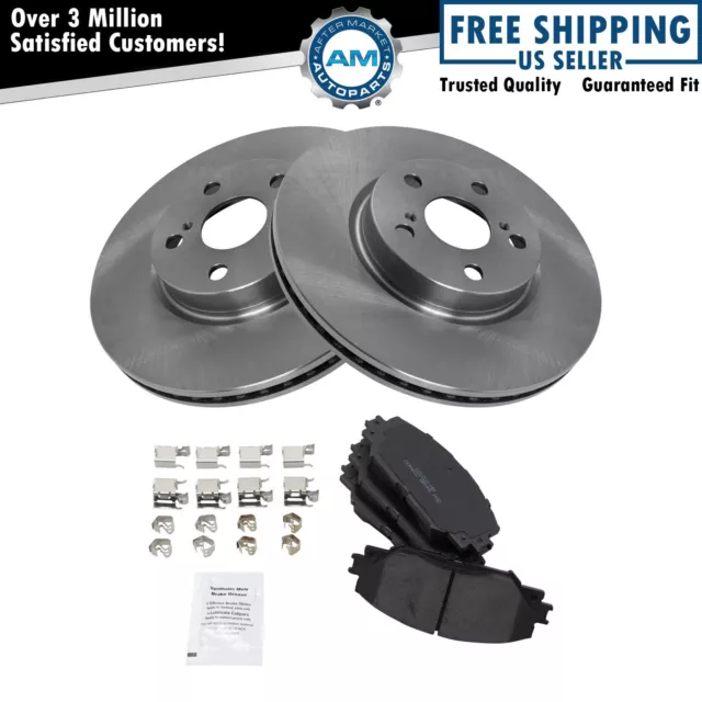 Front Ceramic Brake Pads & Rotors Kit for Corolla Matrix Vibe xD