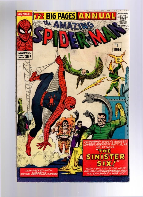 Amazing Spider-Man Annual #1 - 1st Appearance Sinister Six - Lower Grade