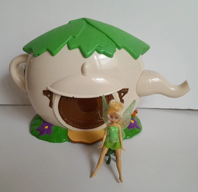 DISNEY STORE TINKERBELL Tinker Bell Teapot House & Tinker Bell Figure £