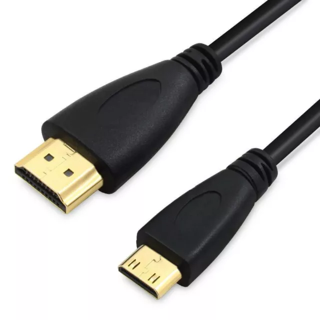 mini HDMI Adapter Kabel High Speed Ethernet 4K UHD 2160p 3D HDTV【3M】
