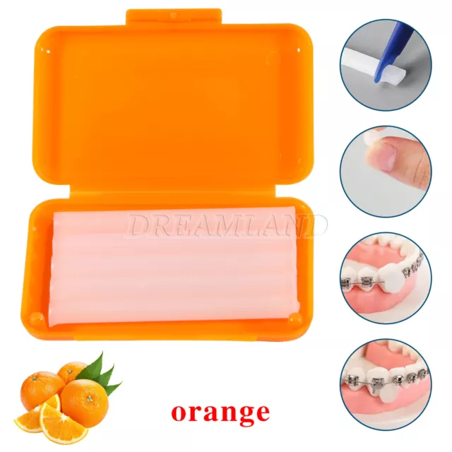 Dental Wax for Braces Teeth Orthodontic Wax for Braces Orange Scented 10 Boxes