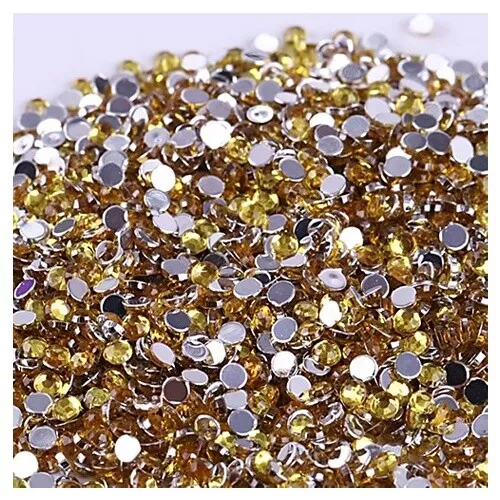 2000 pezzi Nail Art di cristallo di Flatback acrilico Perline Strass (Limon5698