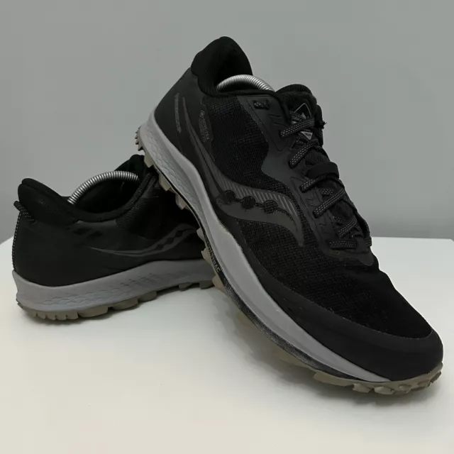 Saucony Peregrine 11 Goretex Trail Running Shoes Trainers -Mens Size 10.5 Black