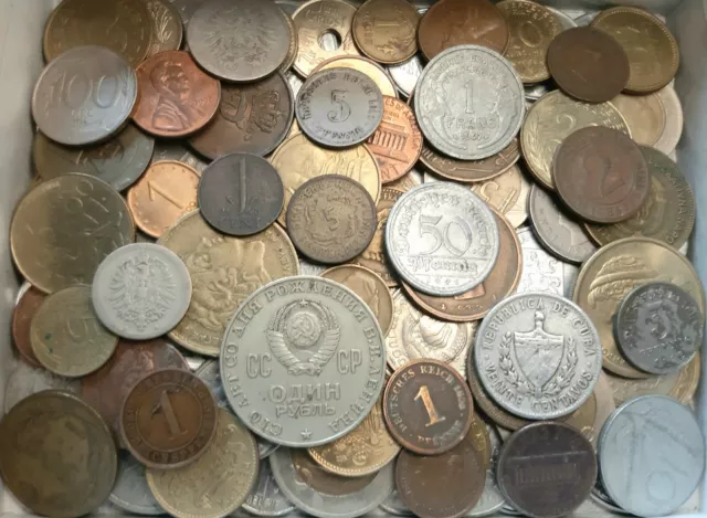Münzen Sammlung 400g Aus Aller Welt Mit Deutsches Reich Konvolut Lot Nachlass