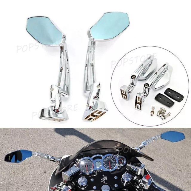 Chrome Rearview Mirror for Suzuki GSXR 600 750 1000 Hayabusa SV650S Yamaha R1 R6