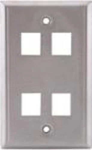 Hubbell Ssf14 Plate, Wall, Ss,1-G,4Port