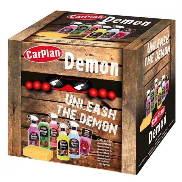 CarPlan Demon 7PC Car Exterior Tyres Wheels Shampoo Foam Cleaning Gift Pack Kit 3