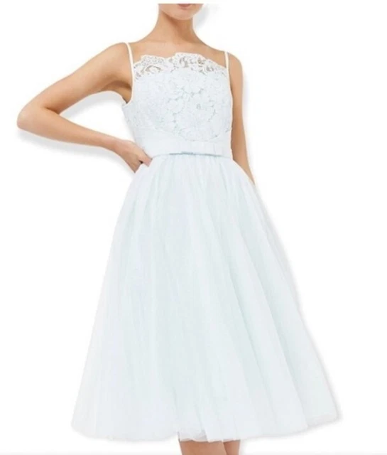 TED BAKER MINT Mimee Lace Bodice Midi Dress Blue Green Size 1 Uk 8 Rrp 199  50.62 - PicClick UK