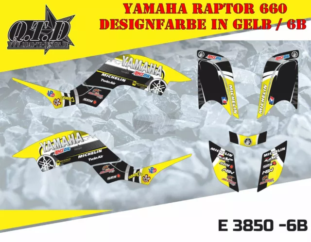 Motostyle-Mx Dekor Kit Atv Yamaha Raptor 660 2000-2005 Graphic Kit E3850 B