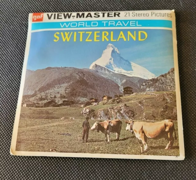 Color gaf B185 Switzerland Nations of the World view-master 3 Reels Packet