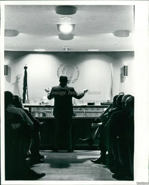 1972 Chief Gordon Vickery Addresses Seattle City Council Politics 8X10 Photo