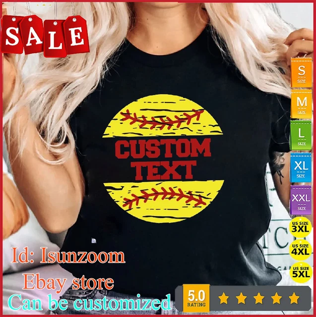 Customizable Softball Mom Graphic TShirt, Custom Softball Shirt Gifts for Mom