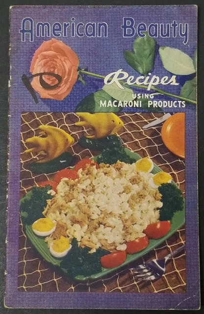 VTG American Beauty Pasta Recipe Booklet Roni Cookbook Italian Chef Marketing
