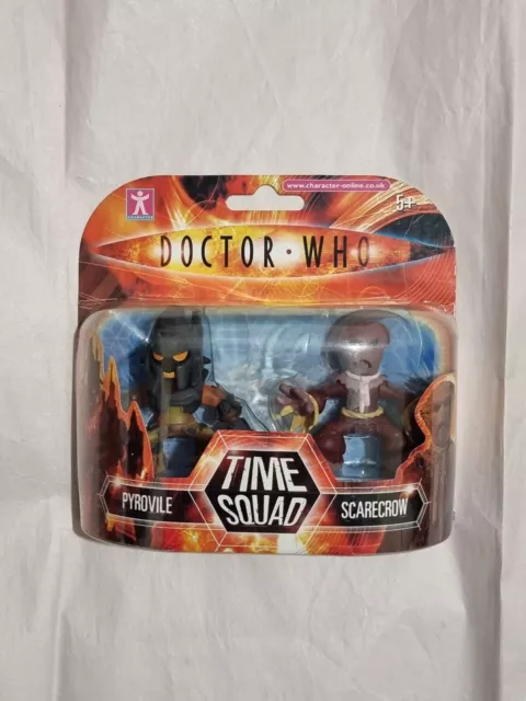 Doctor Who Time Squad Action Figure Pyrovile And Scarecrow 2 Pack 10Th Dr Era