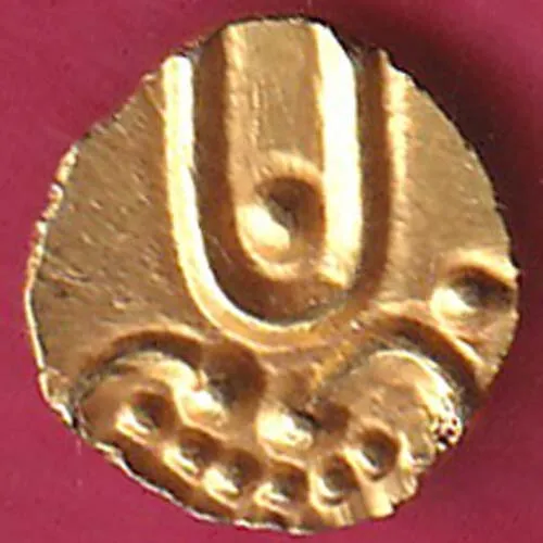 DUTCH INDIA gold fanam scarce and beautiufl coin #Z55