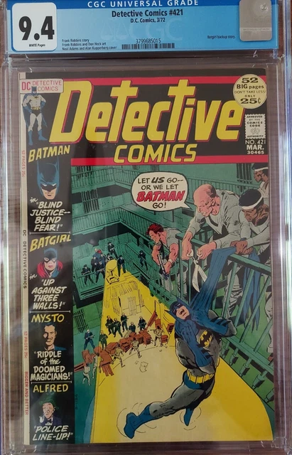 Detective Comics 421 CGC NM 9.4 WHITE pages - Neal Adams Batman