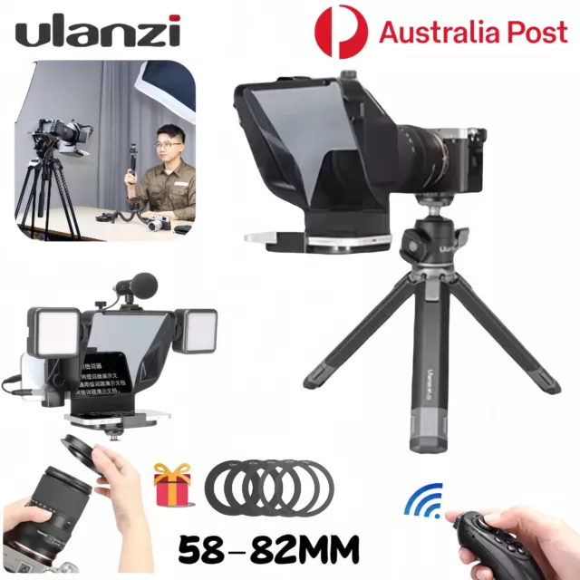 Ulanzi Teleprompter Portable Smartphone Prompter Live Video Recording Remote AU