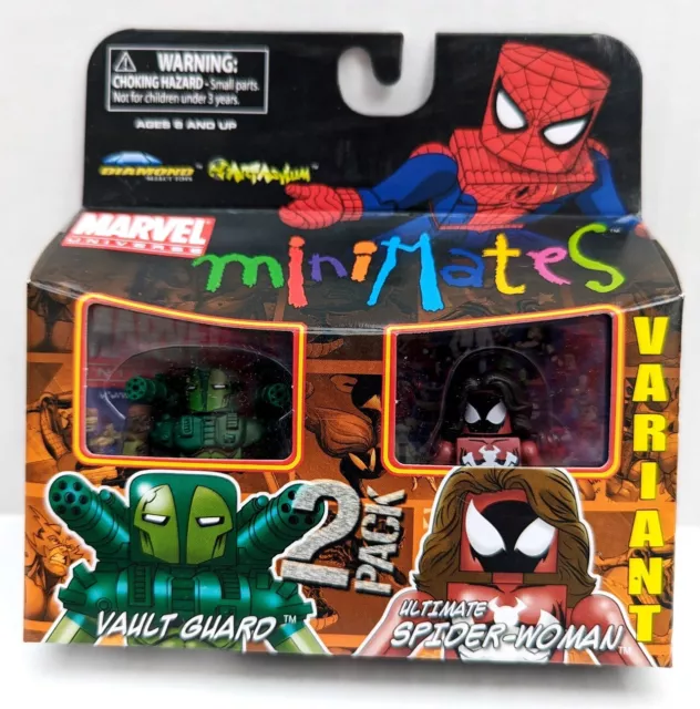 Marvel MiniMates ~GUARDIA DE BÓVEDA Y ULTIMATE ARAÑA MUJER~ Variante 2009 NUEVO EN CAJA