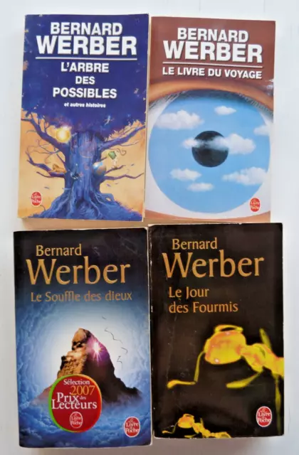 Lot de 4 livres Bernard Werber au format de poche - le jour des fourmis, ...