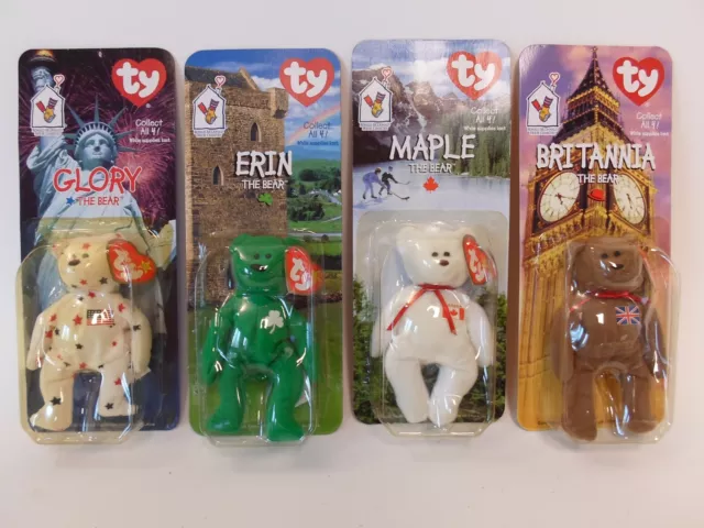 TY Beanie Babies McDonalds International Bears Set (4)Glory-Maple-Britannia-Erin