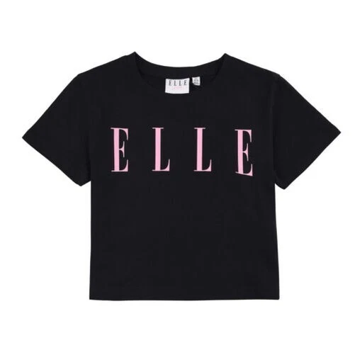 Elle Marke Youth Girls Kids Short Sleeve T-Shirt Tee Black/Pink