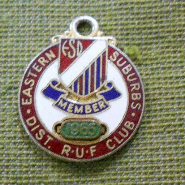 #D366. 1965  Eastern Suburbs  Rugby Union Club Membership Badge  #1035