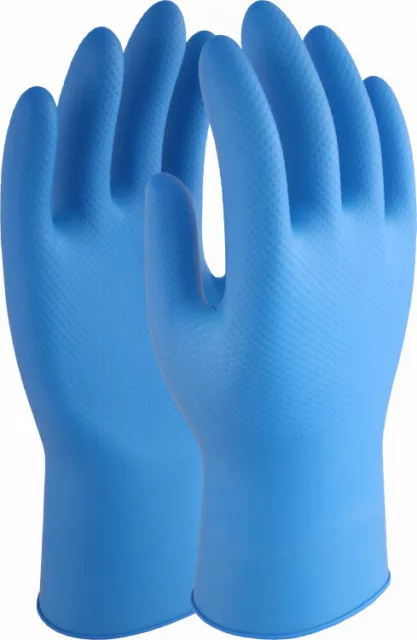 UCI Dg-Bluepro-Diamond Ex Long Épais Nitrile Poudre Gratuit Gants Jetables 50's