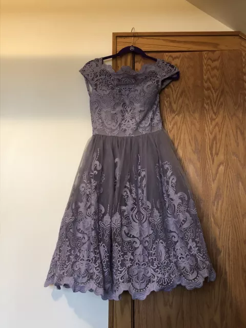 Modcloth Exquisite Elegance Lace Dress Violet Size 4