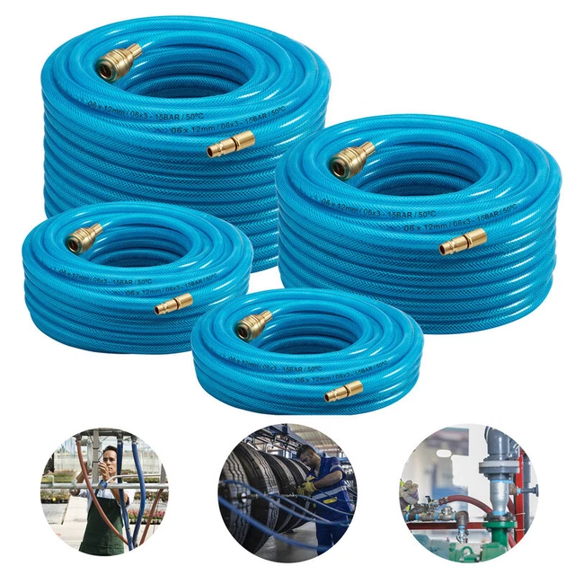 Druckluftschlauch 1/4" Flexible 10 - 30m Druckluftkupplung Schlauch Druckluft