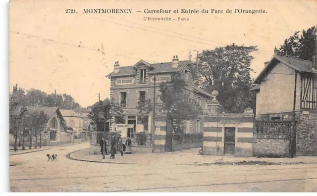 95.AM17894.Montmorency.N°2721.Crossroads and entrance to the Parc de l'Orangerie.L'hi