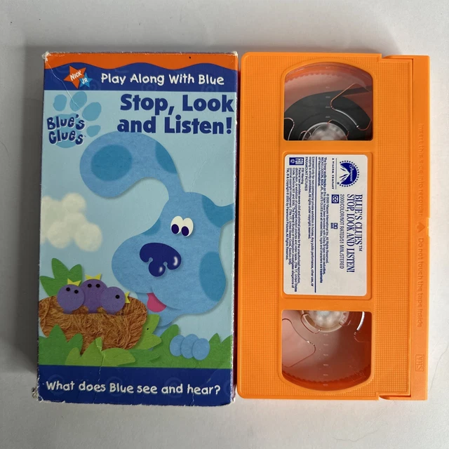 Blue s clues stop look and listen vhs 2000 nick jr nickelodeon