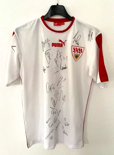 VFB Stuttgart PUMA Trainingsshirt mit Unterschriften VFB Fußballschule