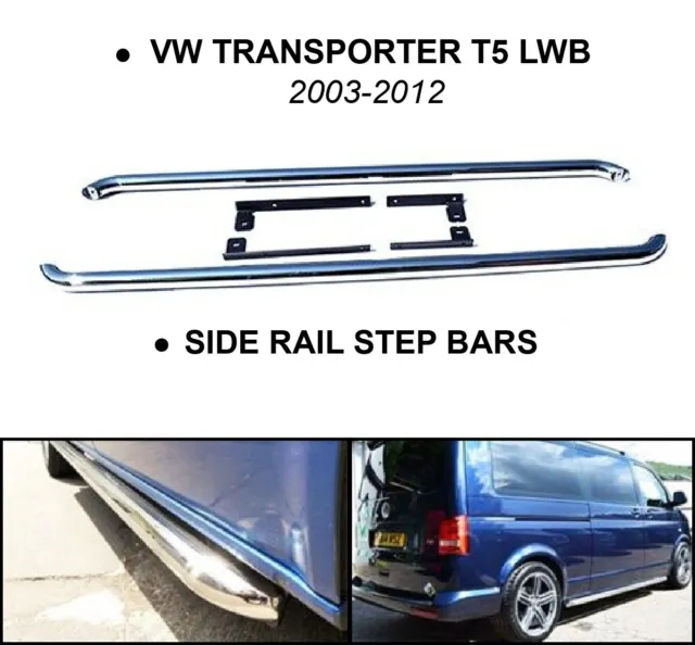 Polished Chrome Side Step Bar Running Board For 03+ Mercedes Vito