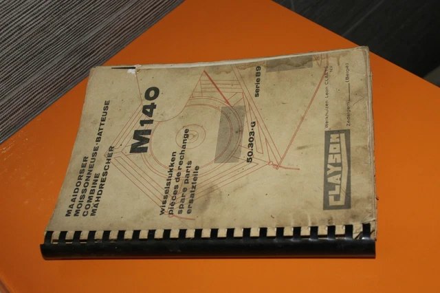 Catalogue De Pièces Détachées CLAEYS M103 - Manuel Technique D'occasion En Français