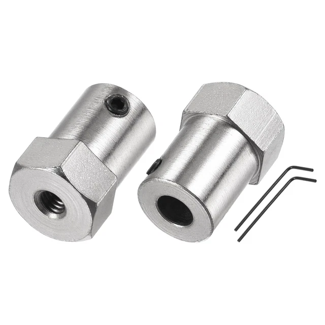 Esagono Accoppiatore Giunto Acciaio Inox 5mm Foro 18mm Lunghezza 2 pz