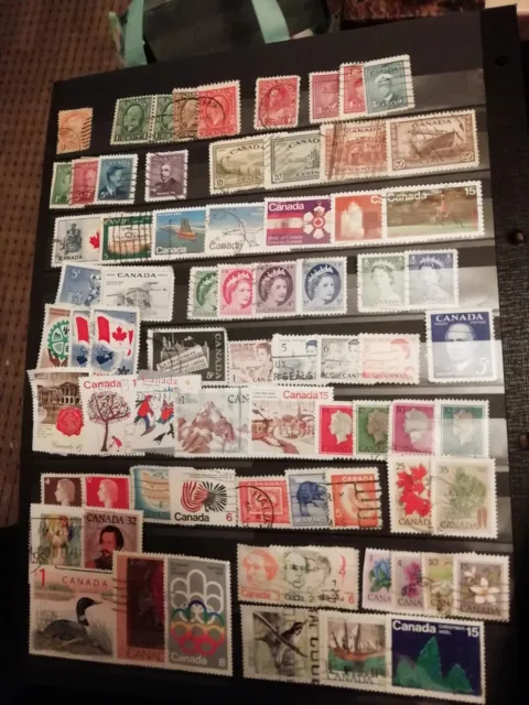 COLLECTION OF CANADA CANADIAN Stamps, Various Era,s See Both Photos