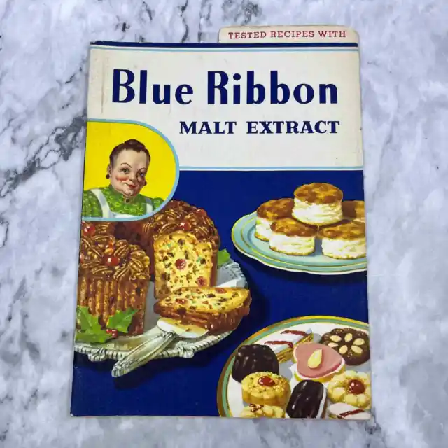 VTG 1951 Blue Ribbon Malt Extract Recipe Advertising Booklet Cookbook TJ4