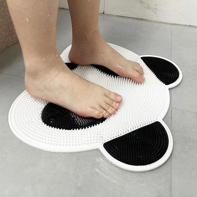 Alfombrilla de baño antipicazón Panda montada manos libres O7L5