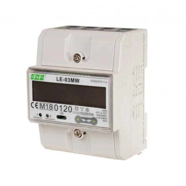 Compteur Électrique Avec Mid 3-Phasen pour Rail Din Triphasé LCD