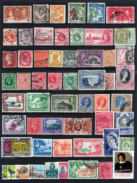 GB & Commonwealth Stamps from Old Album Early Items Inc. QVictoria GCV