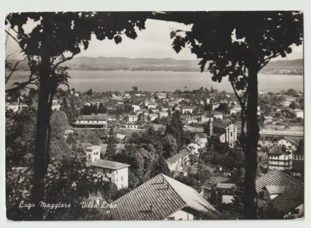 Lago Maggiore Villa Lesa Novara Cartolina Fg Vg 1955 - Reggiori