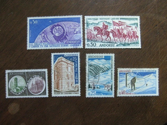 Andorra, Franz. Post 6 Sondermarken aus Mi.-Nr. 178-196 gest. (-g34)