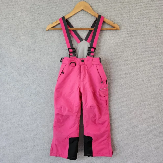 Crane Snow Extreme Pants Youth Girls Kids Size 4 Pink Ski Overalls Waterproof
