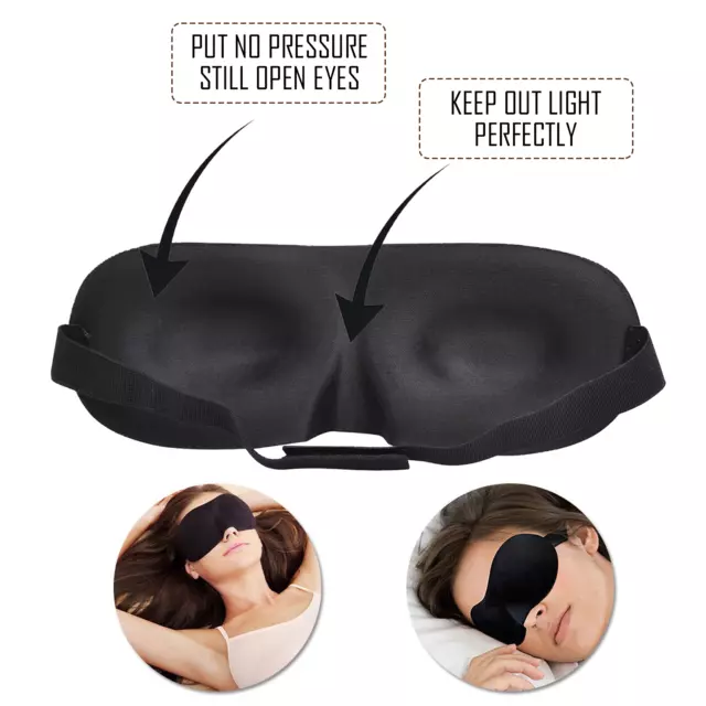 1x Sleep Eye Mask for Men & Women 3D Contoured Cup Sleeping Mask Soft Breathable