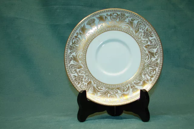 Wedgwood Bone China Gold Florentine 6 1/4” Saucer Plates W4219 "Brand New"