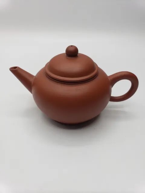 Vintage Chinese Yixing Shui Ping Zhu Ni Clay 1/2 Cup Small/Mini Teapot, 4.75in
