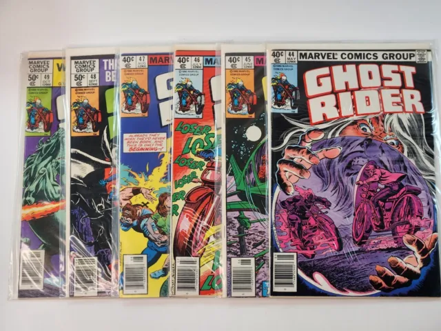 Ghost Rider 44 45 46 47 48 49 NEWSSTAND Marvel Comics 6 Book Run Bronze Age 1980